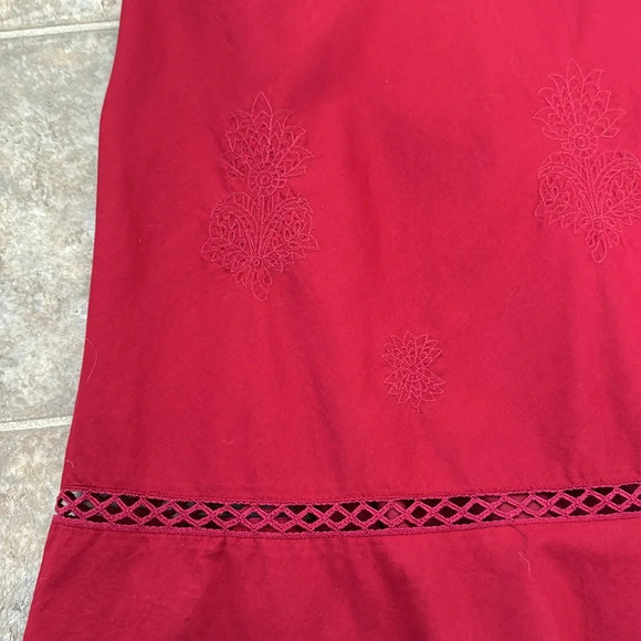 J.Crew Halterneck Embroidered A-line Midi Dress in Wine color Small/Medium - Picture 3 of 13